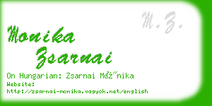 monika zsarnai business card